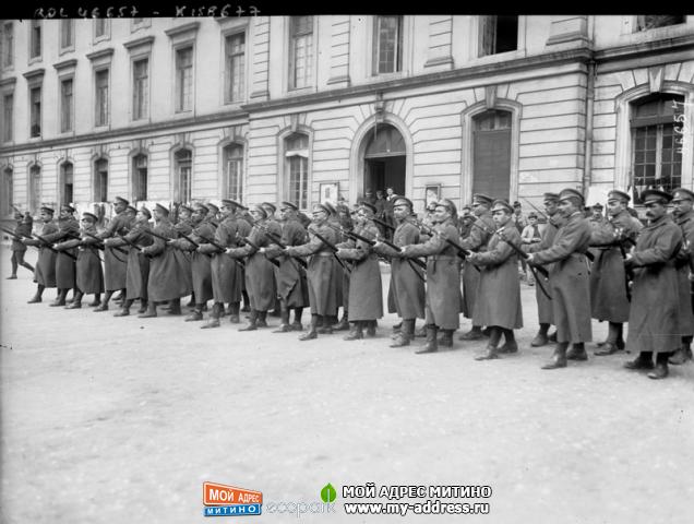 Русский Экспедиционный Корпус во Франции - 1916 год - на плацу