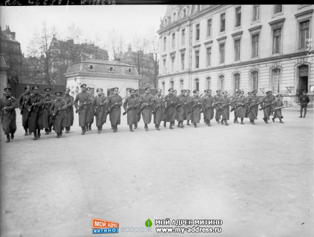 Русский Экспедиционный Корпус во Франции - 1916 год - на плацу