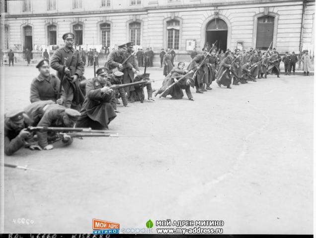 Русский Экспедиционный Корпус во Франции - 1916 год - на плацу