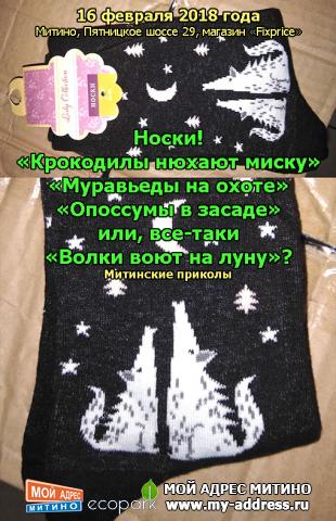 Носки! «Крокодилы нюхают миску», «Муравьеды на охоте», «Опоссумы в засаде» или, все-таки «Волки воют на луну»? Митинские приколы