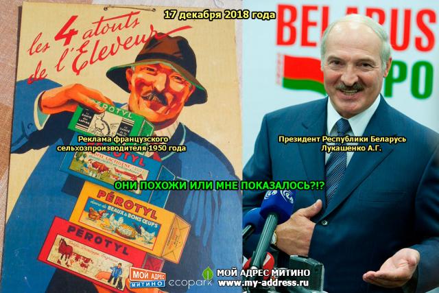 ОНИ ПОХОЖИ ИЛИ МНЕ ПОКАЗАЛОСЬ?!? Реклама французского сельхозпроизводителя 1950 года - Президент Республики Беларусь Лукашенко А