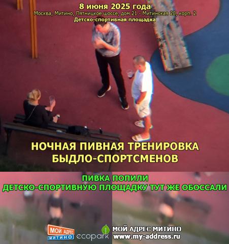 ПИВКА ПОПИЛИ - ДЕТСКО-СПОРТИВНУЮ ПЛОЩАДКУ ТУТ ЖЕ ОБОССАЛИ, НОЧНАЯ ПИВНАЯ ТРЕНИРОВКА БЫДЛО-СПОРТСМЕНОВ, 8 июня 2025 года, Москва,