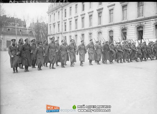 Русский Экспедиционный Корпус во Франции - 1916 год - на плацу