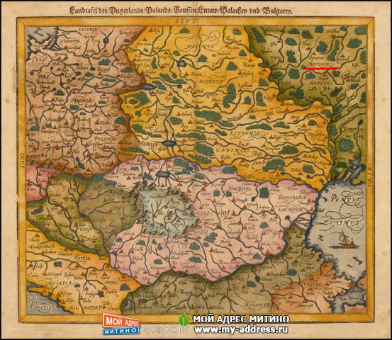 Карта средневековой Москвы - Москва глазами Европейских и азиатских путешественников